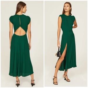 Reformation Gavin dress emerald NWT